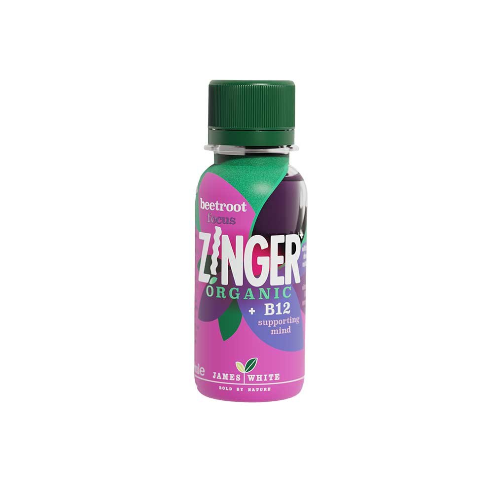 Organic Beetroot Focus Zinger Shot James White 12x70ml