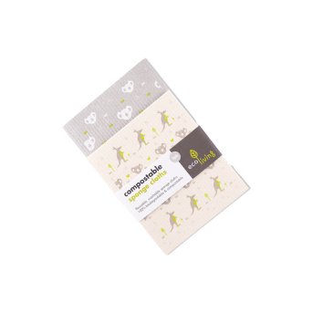 Compostable Sponge Cloths - Wildlife Rescue 2 pack ecoLiving 4pack