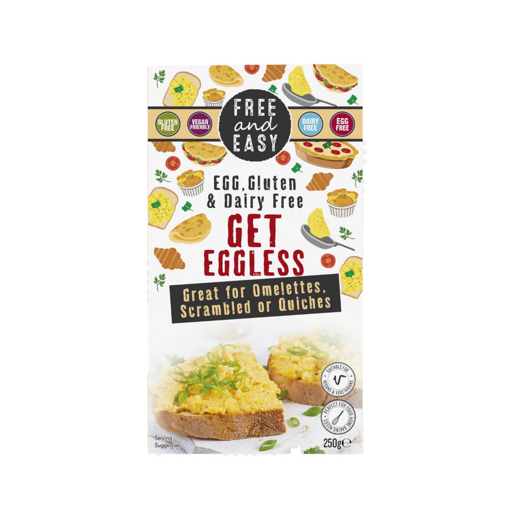 Get Eggless Egg - for scrambles and more Free & Easy 4x250g