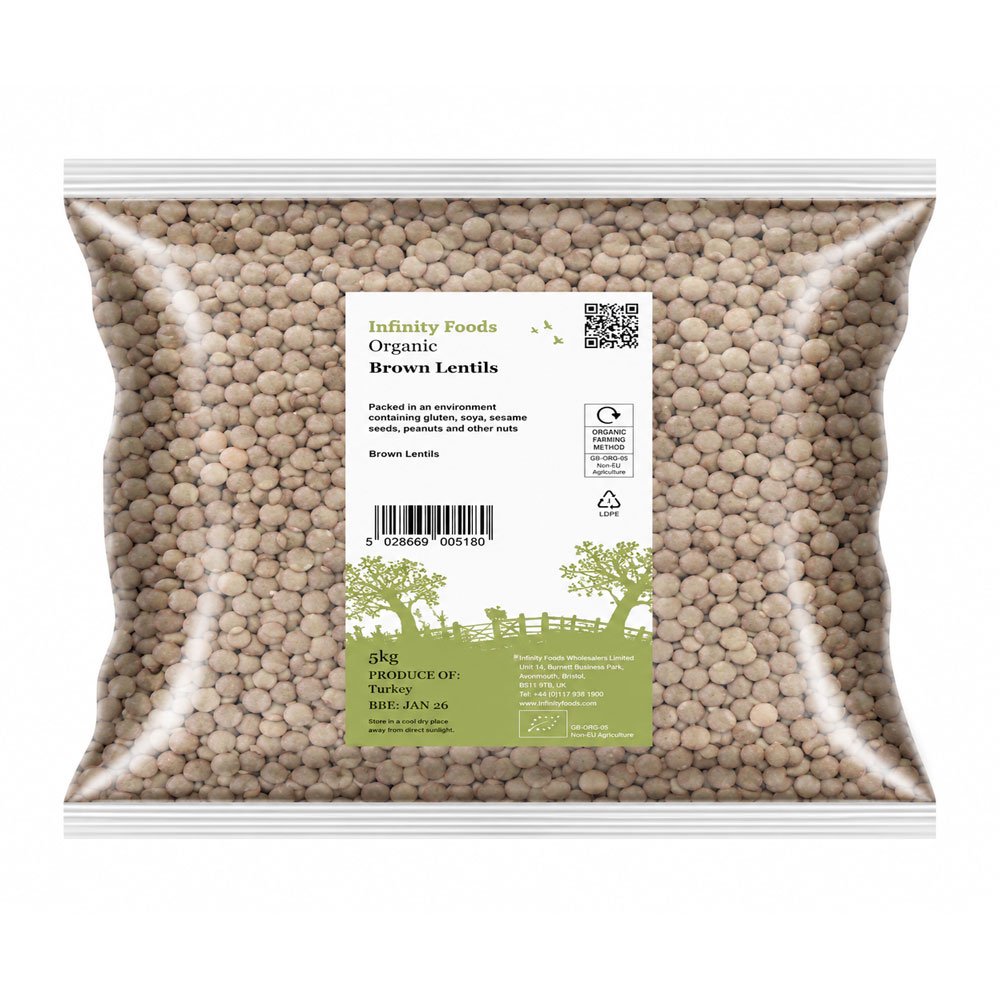 Organic Brown Lentils Infinity Foods 5kg Organic Brown Lentils Infinity Foods 5kg