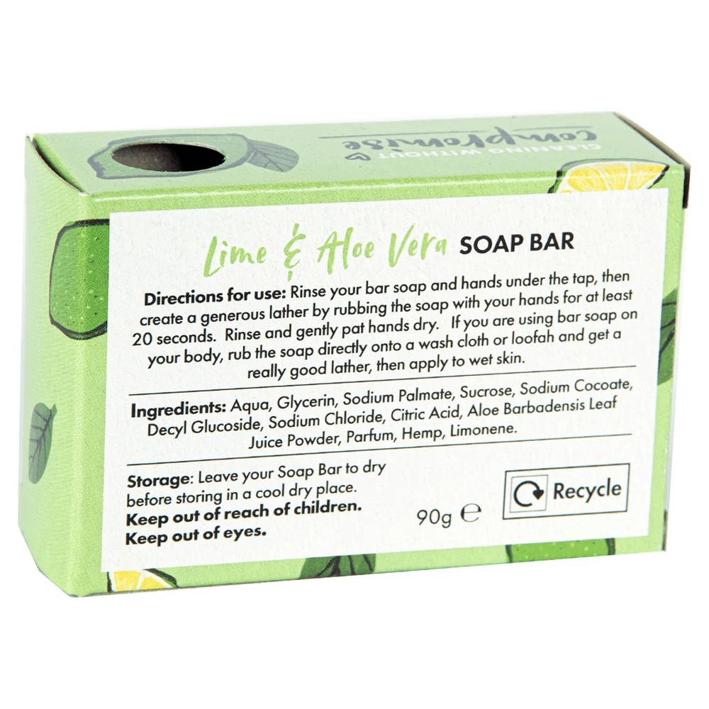 Lime & Aloe Vera Boxed Soap Bar Bio-D 20x90g Lime & Aloe Vera Boxed Soap Bar Bio-D 20x90g