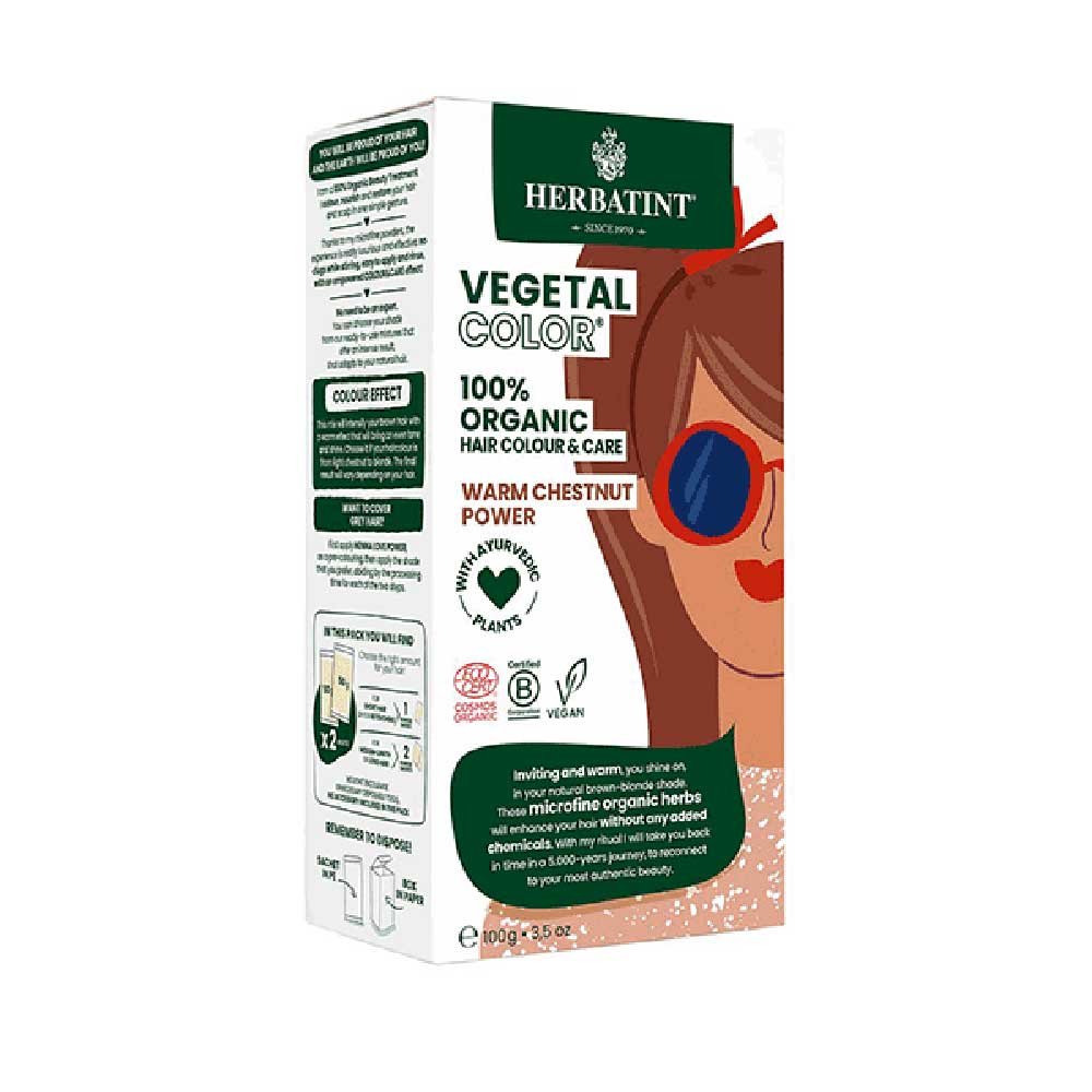 Organic Warm Chestnut Power - Hair Colour Herbatint 1pack