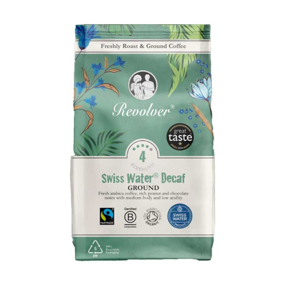 Organic Swiss Water Process® Decaffeinated Ground Coffee Revolver 200g