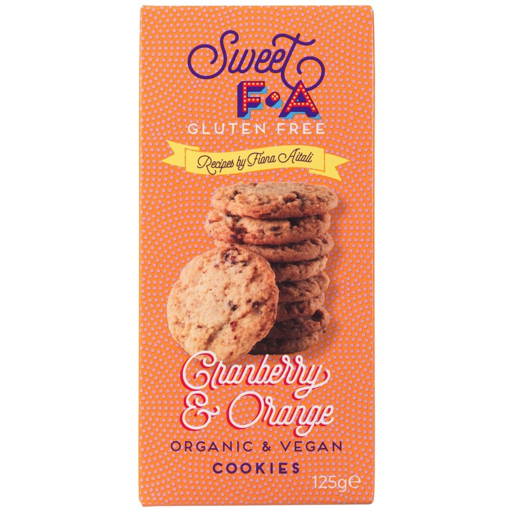 Organic Cranberry & Orange Cookies Sweet FA 12x125g Organic Cranberry & Orange Cookies Sweet FA 12x125g