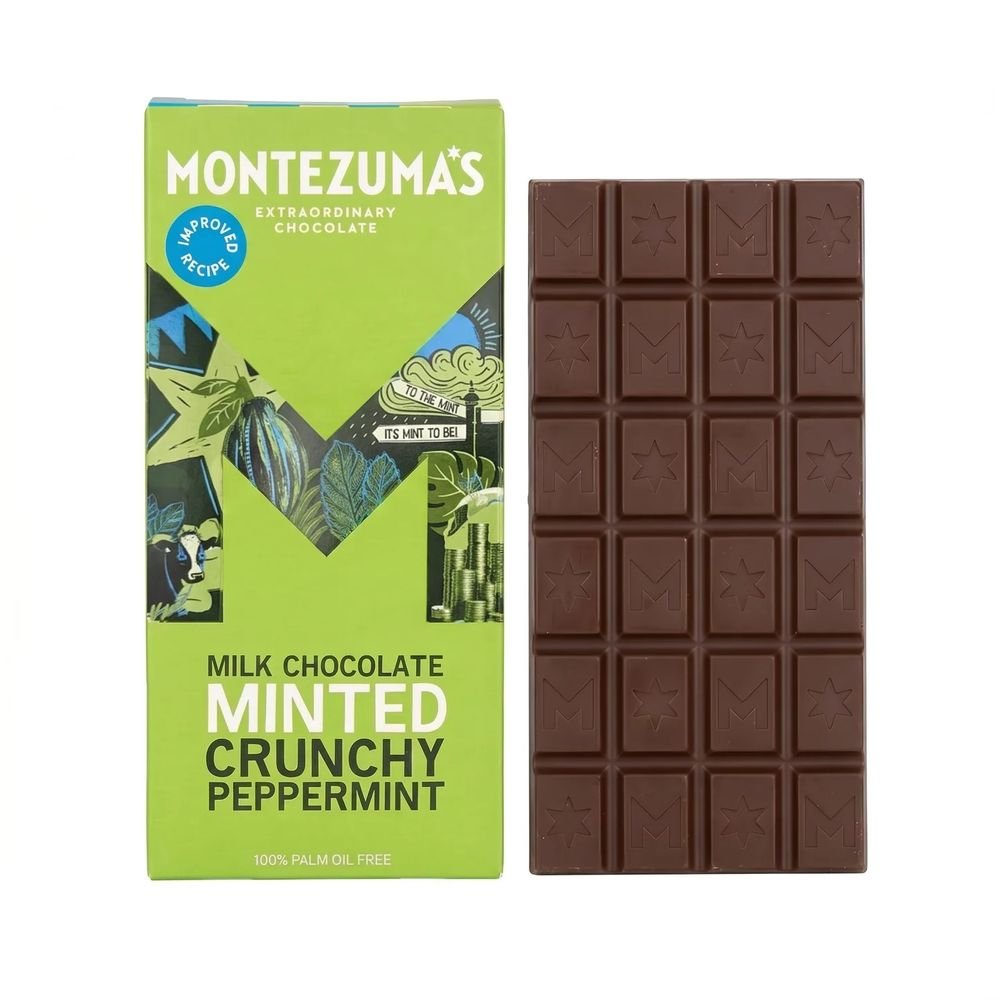 Minted - Milk with Crunchy Peppermint Montezuma 12x90g