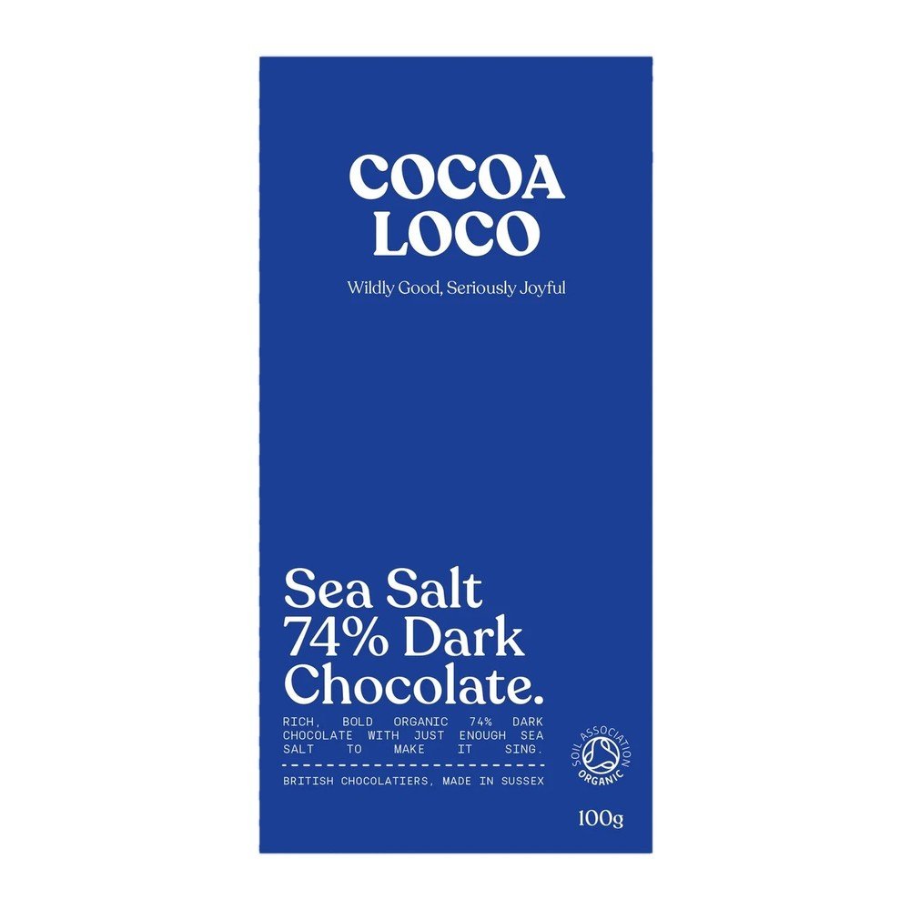Organic Dark Chocolate & Sea Salt Bar Cocoa Loco 12x100g Organic Dark Chocolate & Sea Salt Bar Cocoa Loco 12x100g