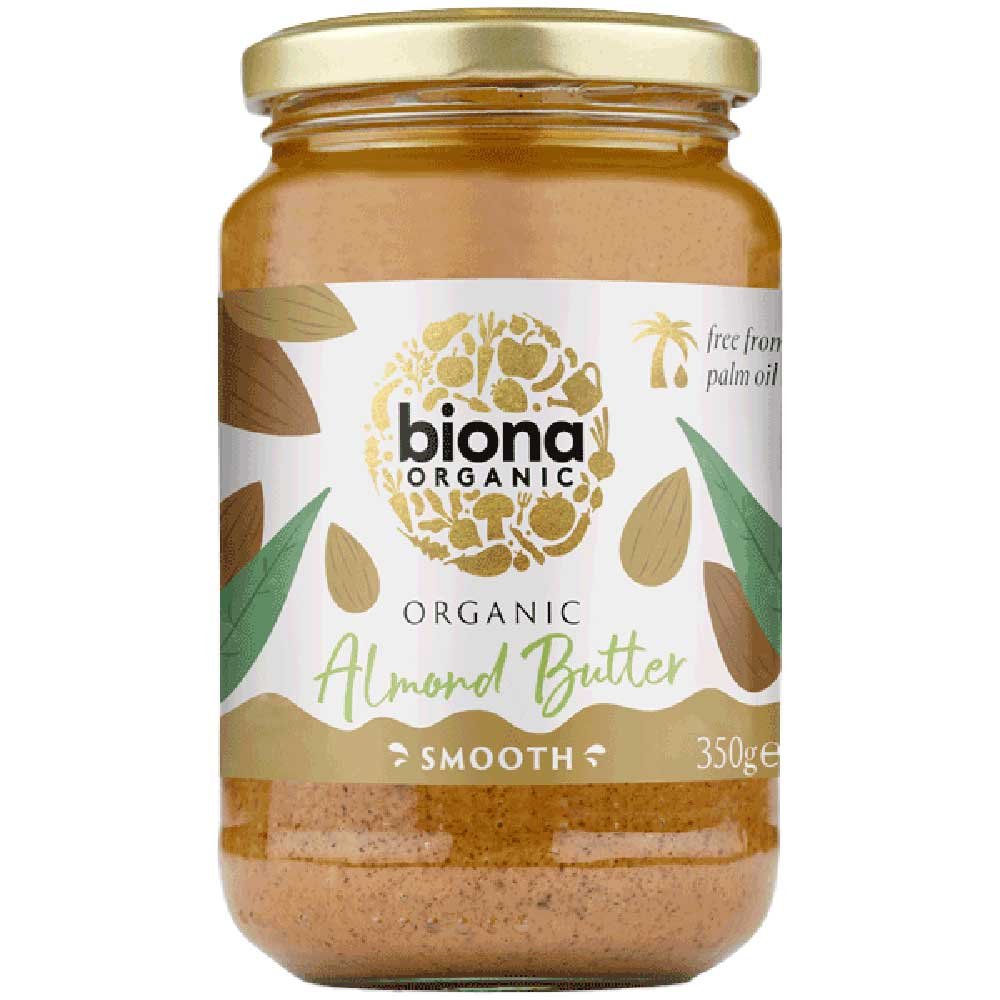 Organic Smooth Almond Butter - large Biona 350g Organic Smooth Almond Butter - large Biona 350g