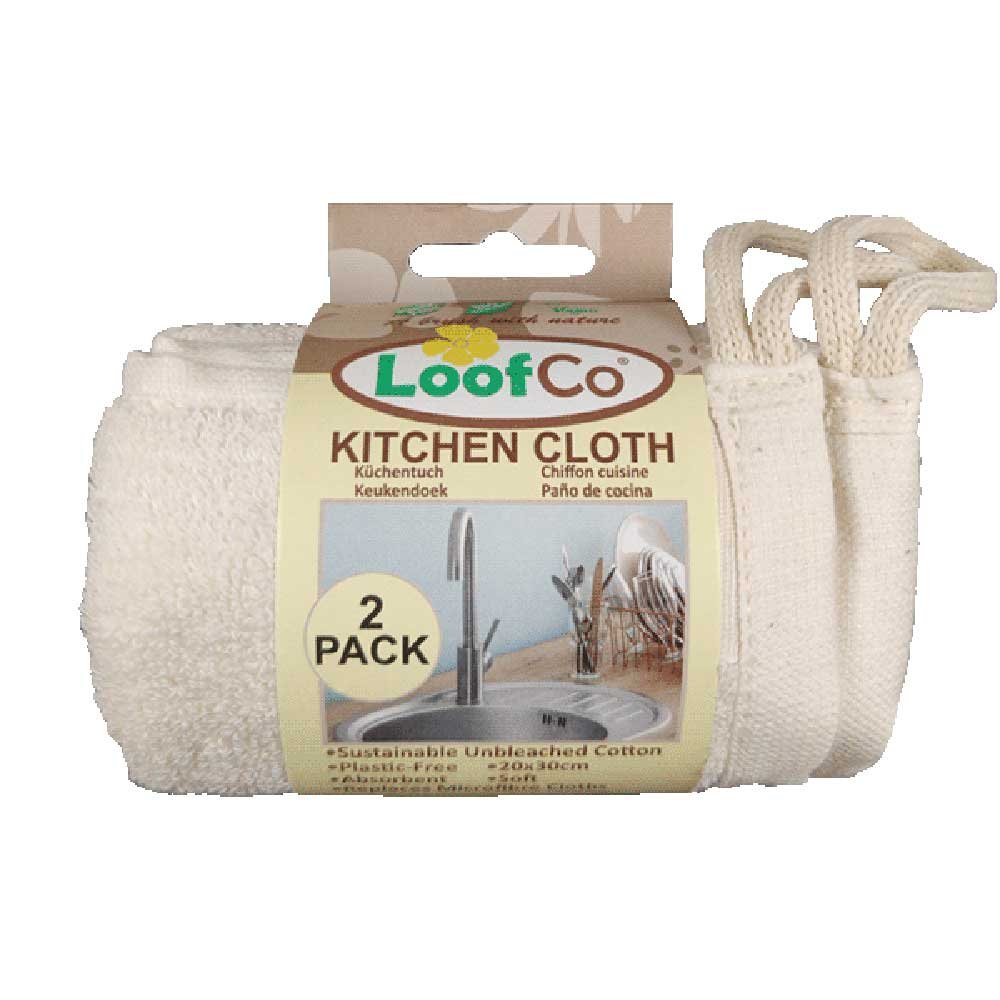 Kitchen Cloth 2 pack cotton LoofCo 61g Kitchen Cloth 2 pack cotton LoofCo 61g
