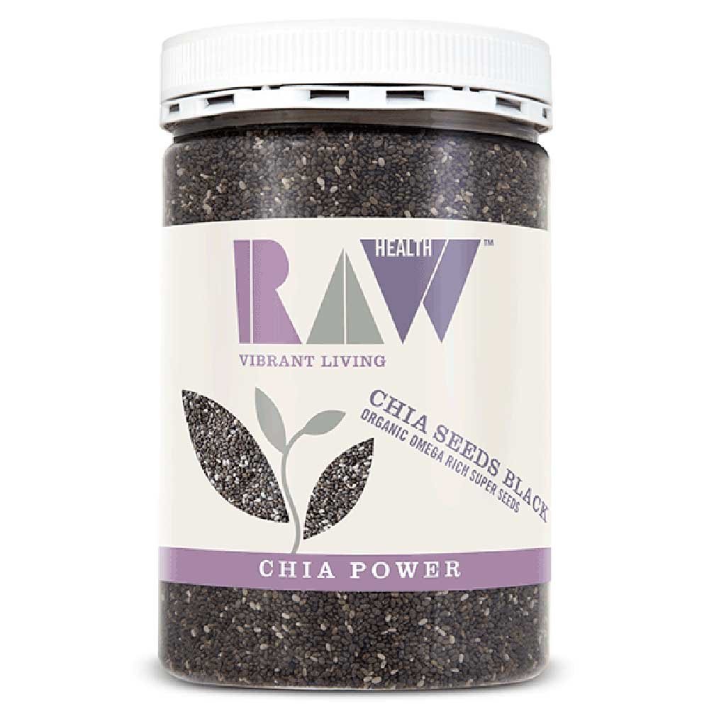 Organic Black Chia Seeds - raw Raw Health 450g