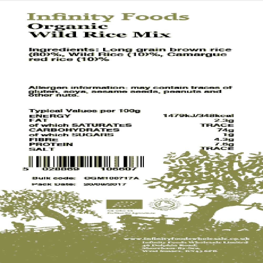 Organic Wild Rice Mix - 2.5kg Infinity Foods 2.5kg Organic Wild Rice Mix - 2.5kg Infinity Foods 2.5kg