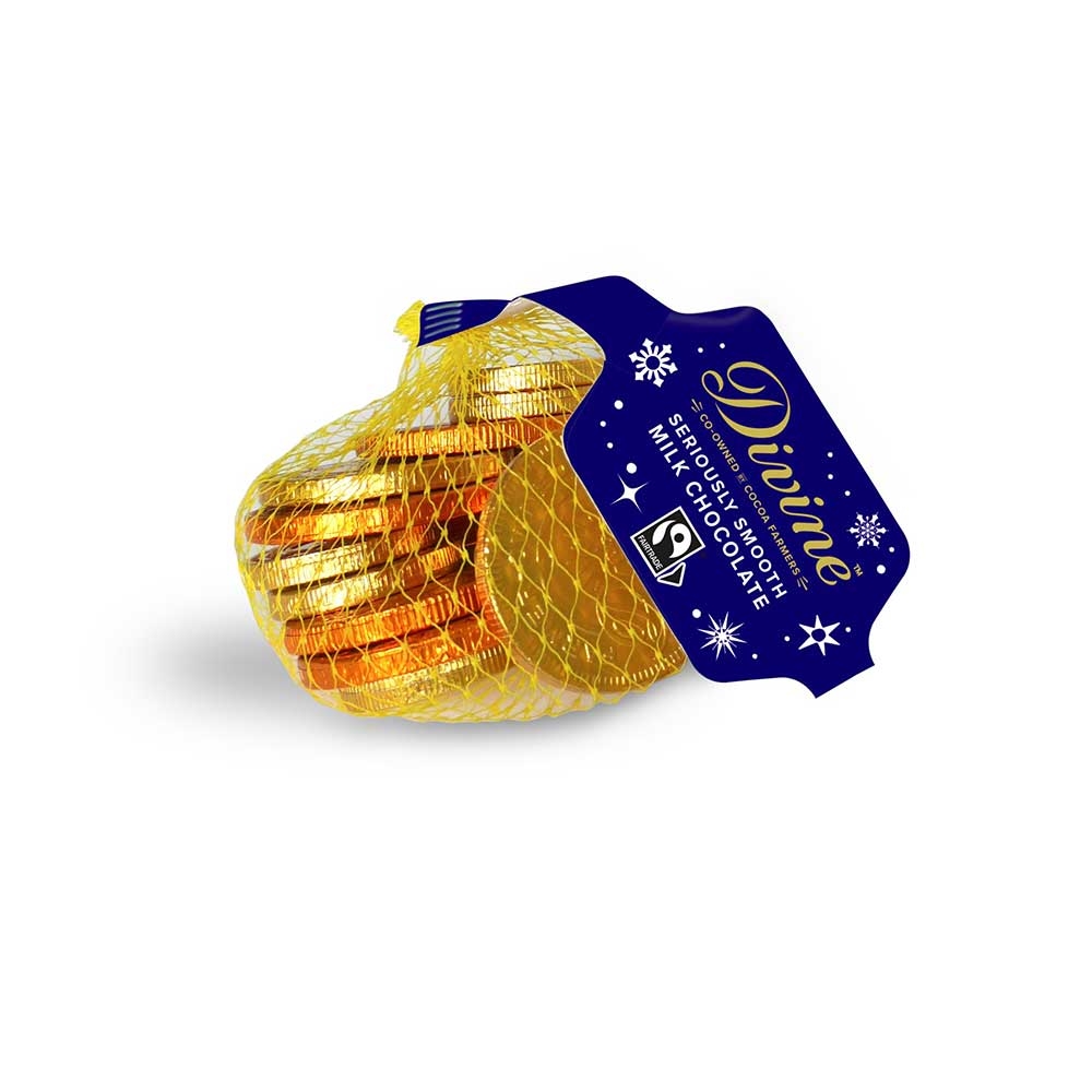 Milk Chocolate Coin - net bag Divine 25x65g