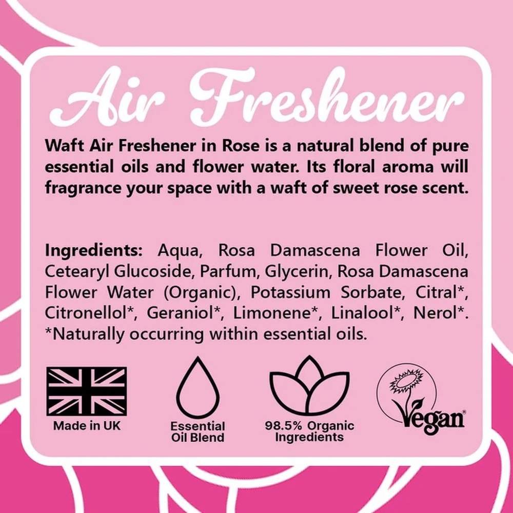 Waft of Rose Air Freshener Spray Waft 6x100ml Waft of Rose Air Freshener Spray Waft 6x100ml