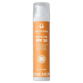Top to Toe SPF 30 Sunscreen Balmonds 1x100ml Top to Toe SPF 30 Sunscreen Balmonds 1x100ml