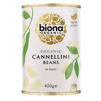 Organic Cannellini Beans - BPA-free can Biona 400g