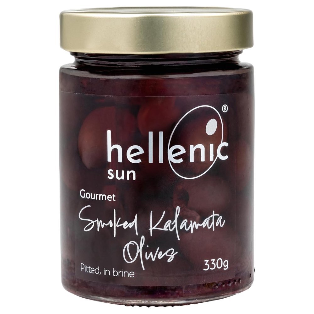 Smoked Kalamata Olives - pitted in brine Hellenic Sun 6x330g