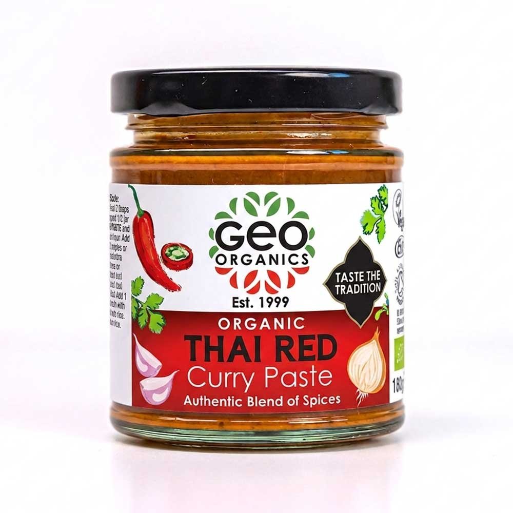Organic Red Thai Curry Paste Geo-Organics 6x180g