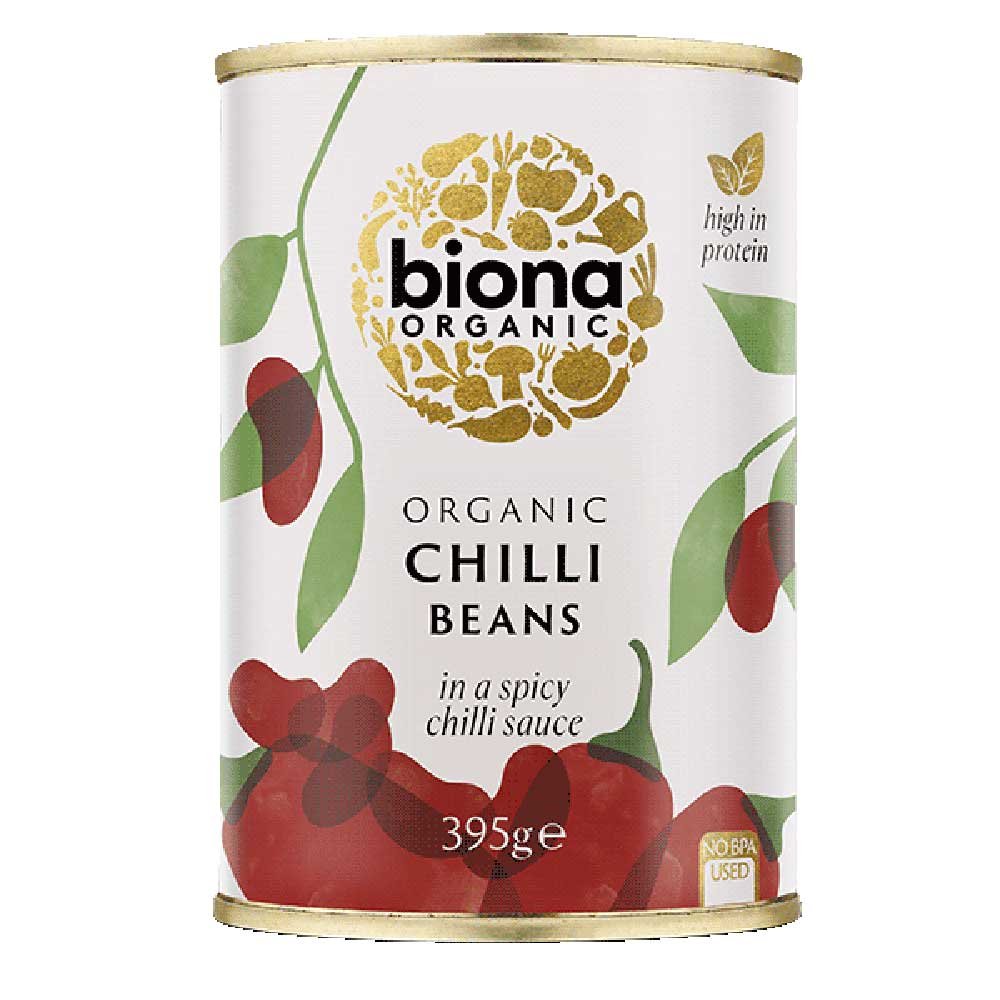 Organic Chilli Black Beans - BPA-free can Biona 410g