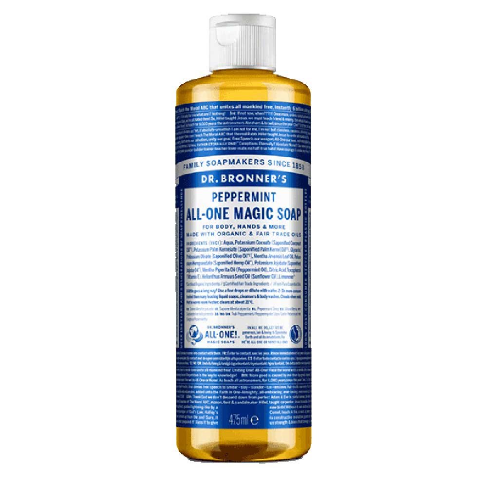 Organic Peppermint Liquid Soap (1/2 case) Dr. Bronner 473ml