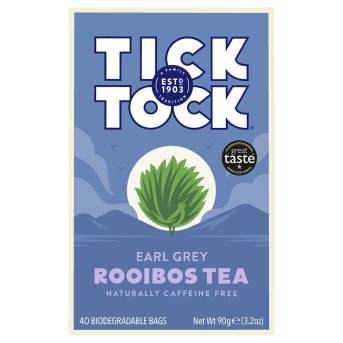 Rooibos Earl Grey Tea Bags Tick Tock 40bgs