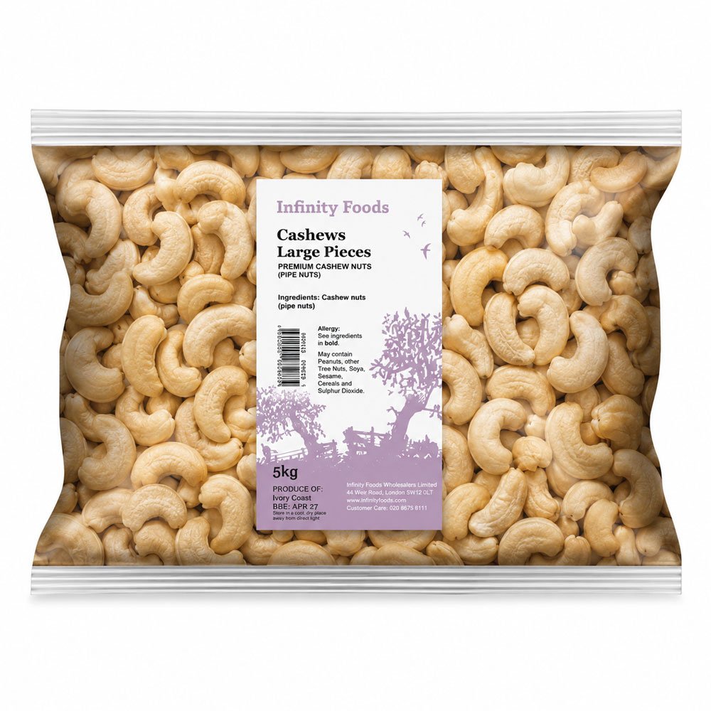 Cashews - large pieces Infinity Foods 5kg
