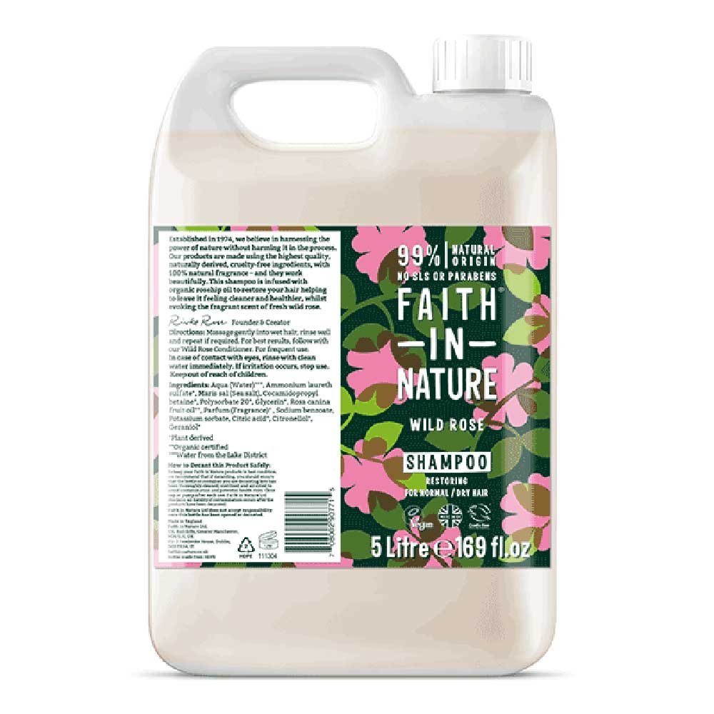 Bulk Wild Rose Shampoo Faith in Nature 5l Bulk Wild Rose Shampoo Faith in Nature 5l