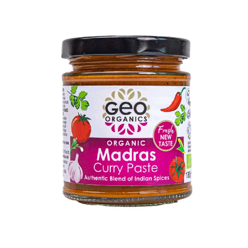 Organic Madras Curry Paste Geo-Organics 180g