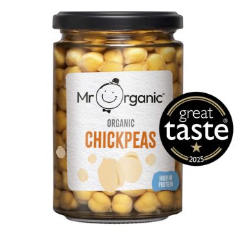 Organic Chickpeas - jar Mr Organic 6x350g