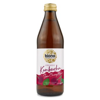 Organic Kombucha Cherry & Mint Biona 6x330ml Organic Kombucha Cherry & Mint Biona 6x330ml