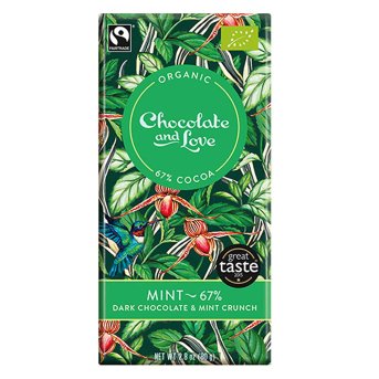 Organic Mint - Dark Chocolate 67% Chocolate and Love 80g
