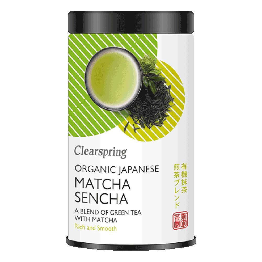 Organic Matcha Sencha Green Tea loose - tin Clearspring 85g