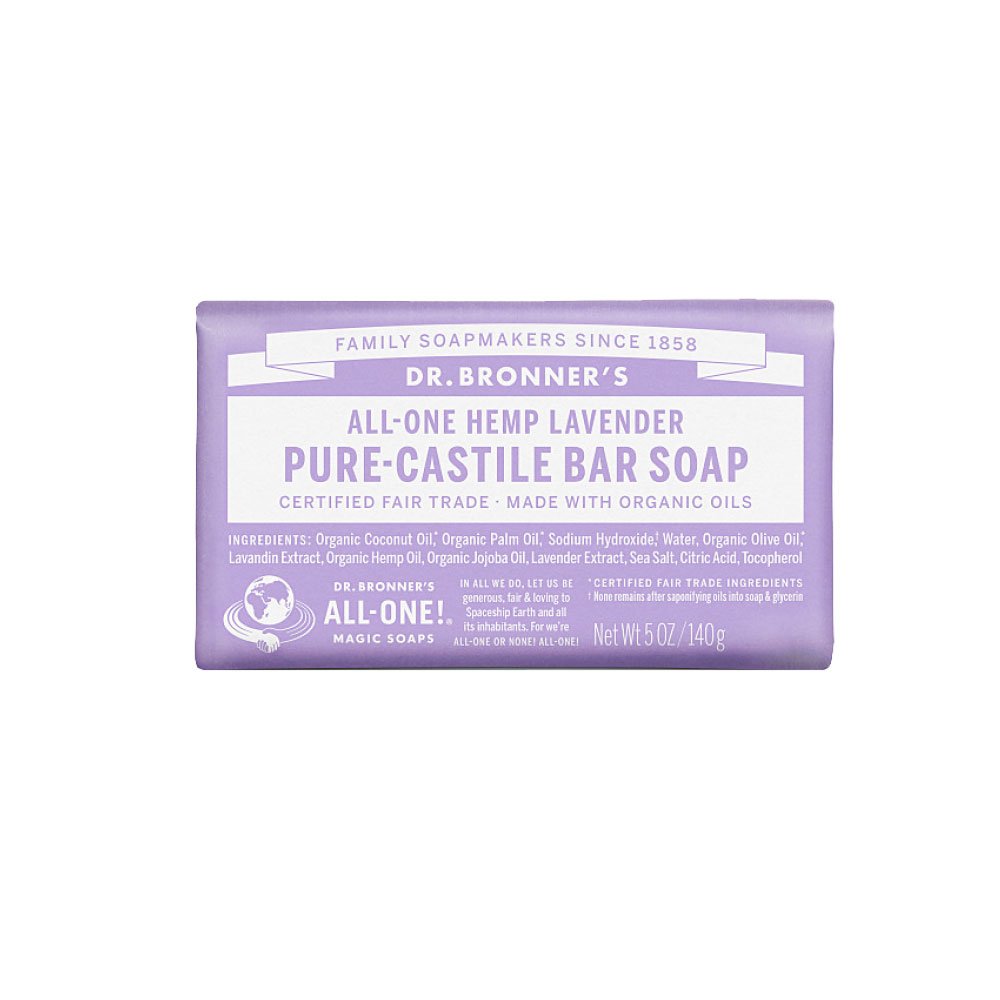 Organic Lavender Soap Bar Dr. Bronner 140g Organic Lavender Soap Bar Dr. Bronner 140g