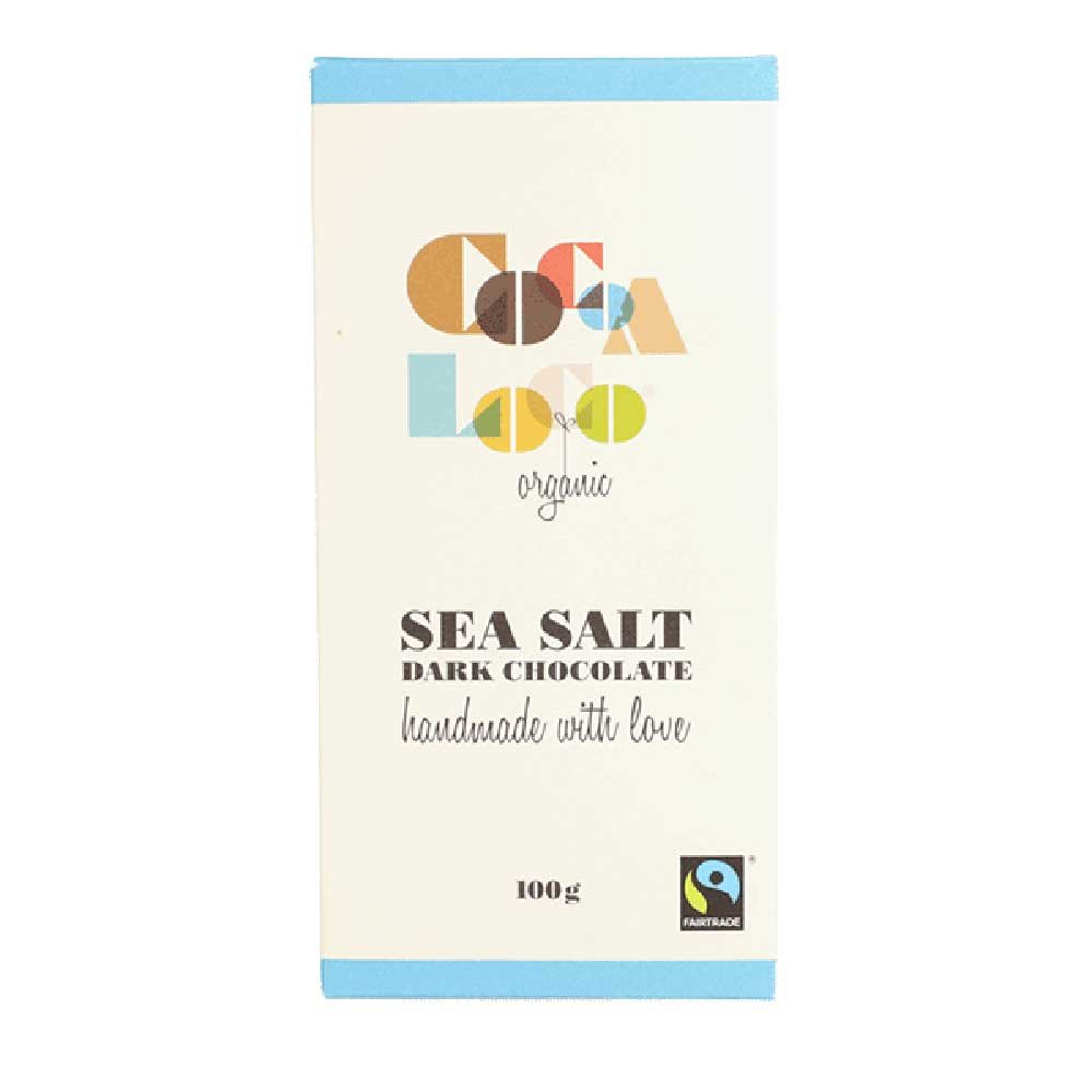 Organic Dark Chocolate & Sea Salt Bar Cocoa Loco 12x100g Organic Dark Chocolate & Sea Salt Bar Cocoa Loco 12x100g