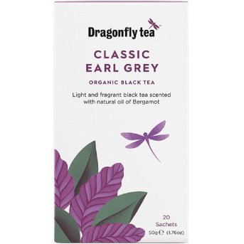 Organic Classic Earl Grey Tea Bags Dragonfly Tea 20bgs