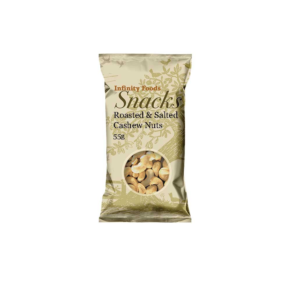 Roasted & Salted Cashew Nuts Infinity Foods 55g Roasted & Salted Cashew Nuts Infinity Foods 55g