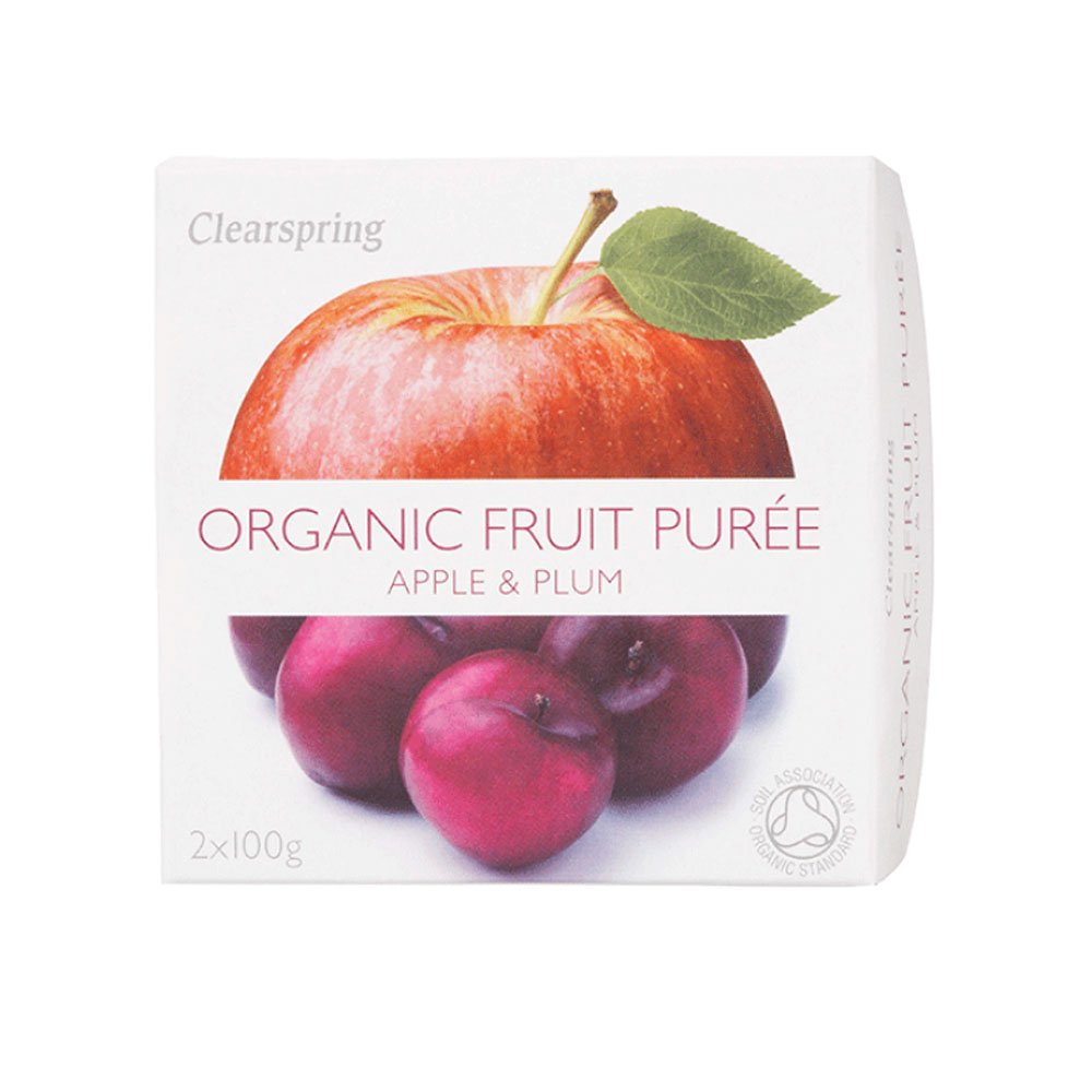 Organic Apple & Plum Purée Clearspring 2x100g
