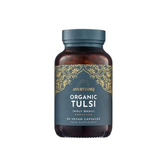 Organic Tulsi - 60 capsules Ayurvediq 1jar