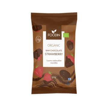Organic Raw Chocolate Coated Strawberry Organic Raw Chocolate Coated Strawberry