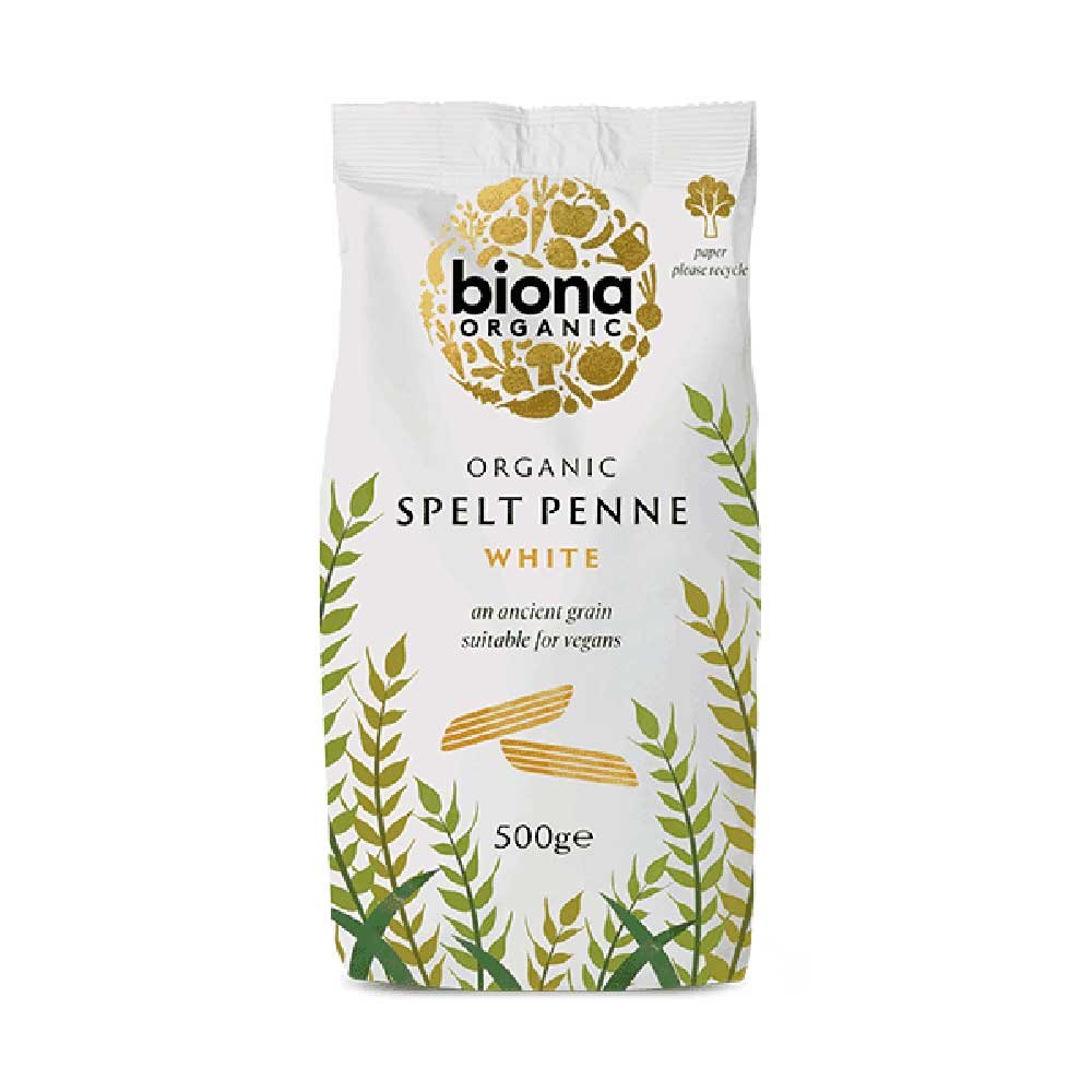 Organic White Spelt Penne Biona 500g