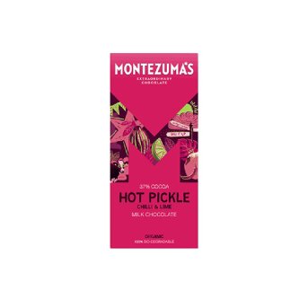 Organic Hot Pickle - Milk Chocolate Chilli & Lime Montezuma Organic Hot Pickle - Milk Chocolate Chilli & Lime Montezuma