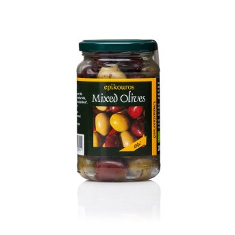 Organic Mixed Olives Epikouros 6x200g Organic Mixed Olives Epikouros 6x200g