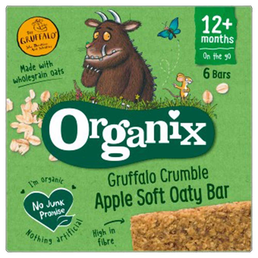 Organic Gruffalo Crumble - Apple Soft Oaty Bars Organix 6x23
