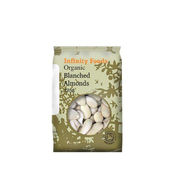 Organic Blanched Almonds Infinity Foods 125g Organic Blanched Almonds Infinity Foods 125g