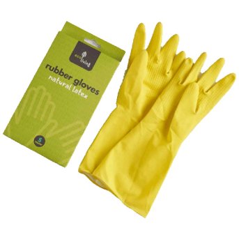 Rubber Gloves - natural latex - large ecoLiving 1pack Rubber Gloves - natural latex - large ecoLiving 1pack