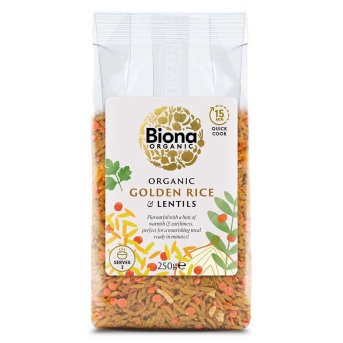 Organic Golden Rice & Lentils Mix Biona 250g
