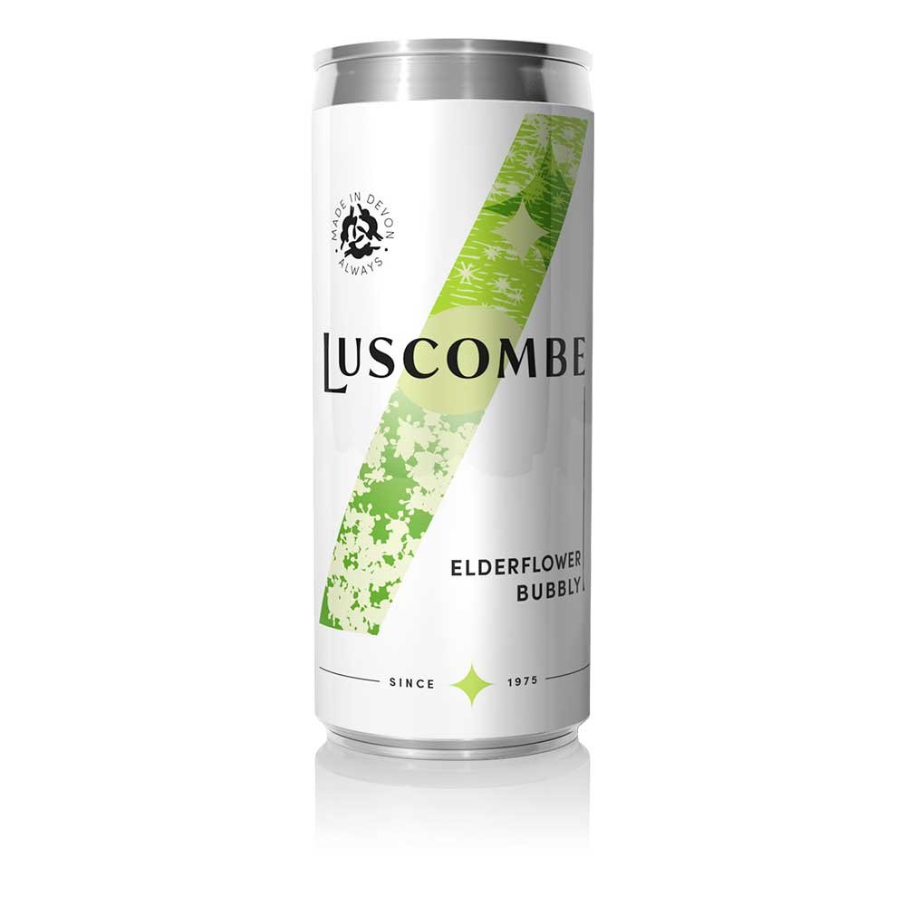 Organic Elderflower Bubbly - can Luscombe 320ml