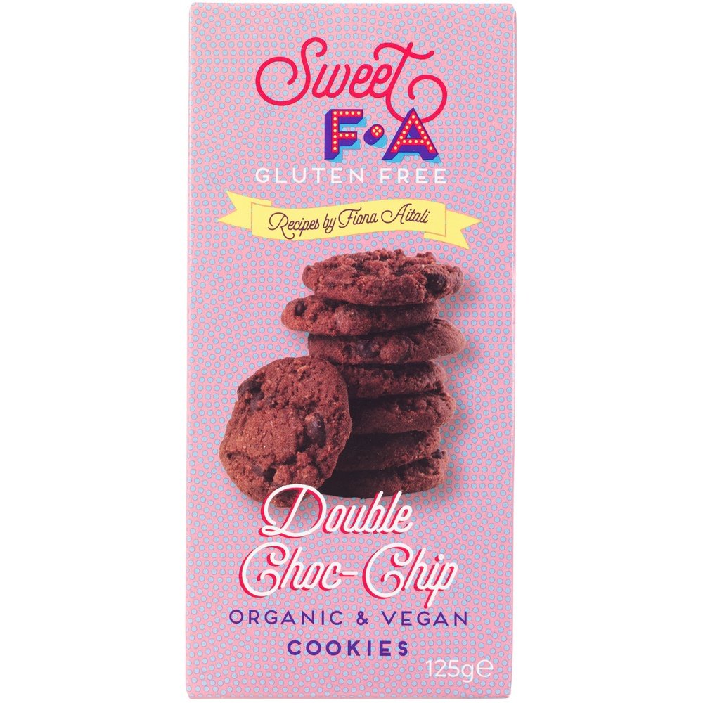 Organic Double Choc Chip Cookies Sweet FA 12x125g