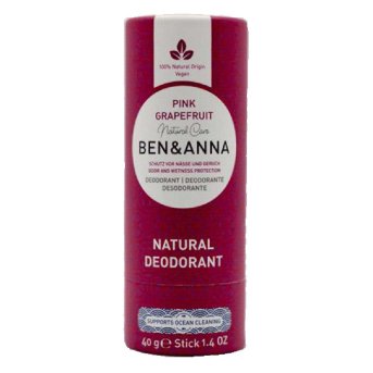 Organic Pink Grapefruit Deodorant - paper tube Ben & Anna 40 Organic Pink Grapefruit Deodorant - paper tube Ben & Anna 40