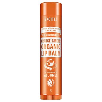 Organic Orange Ginger Lip Balm Dr. Bronner 4g Organic Orange Ginger Lip Balm Dr. Bronner 4g