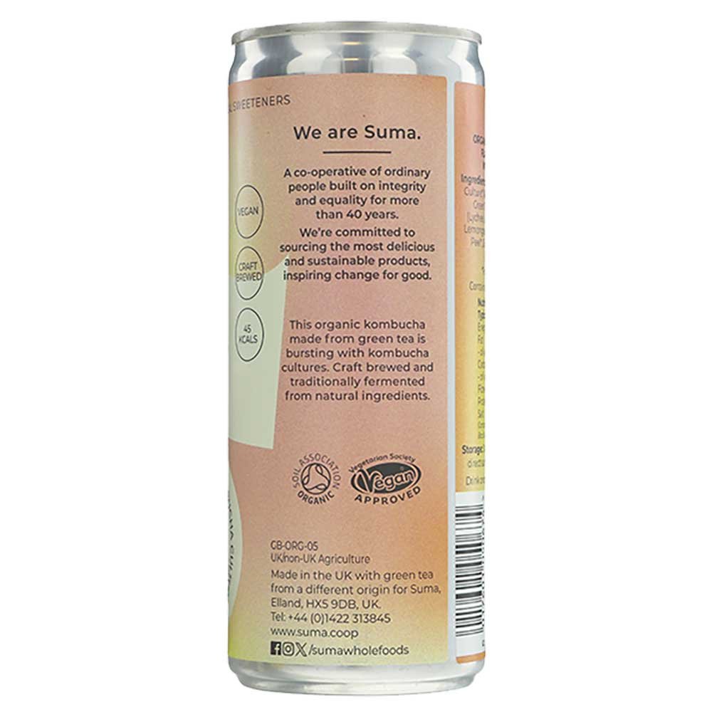 Organic Lychee Lemongrass Kombucha Suma 250ml Organic Lychee Lemongrass Kombucha Suma 250ml