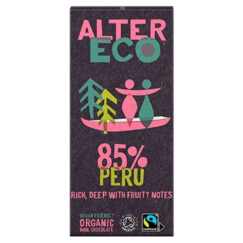 Organic 85% Peru Chocolate Bar Alter Eco 100g